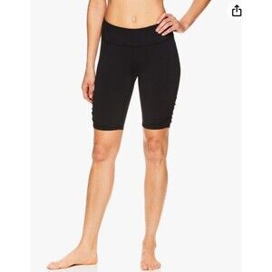 Gaiam Women's Yoga Short Performance Spandex CompressionLegging Short Black XS